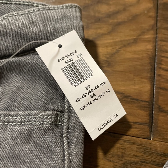 New Old Navy kids Rockstar skinny jeans grey 5T - Picture 2 of 10